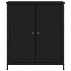 Sideboard Schwarz 70x30x80 cm Holzwerkstoff