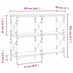 Konsolentisch Sonoma-Eiche 100x28x80,5 cm Holzwerkstoff