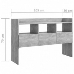 Sideboard Betongrau 105x30x70 cm Spanplatte