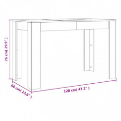 Esstisch Braun Eichen-Optik 120x60x76 cm Holzwerkstoff