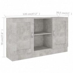 Sideboard Betongrau 120x30,5x70 cm Spanplatte