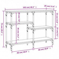 Konsolentisch Braun Eichen-Optik 102x29x75 cm Holzwerkstoff