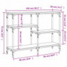 Konsolentisch Braun Eichen-Optik 102x29x75 cm Holzwerkstoff