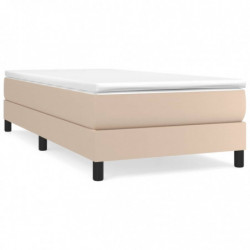 Boxspringbett Cappuccino-Braun 100x200 cm Kunstleder