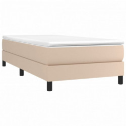 Boxspringbett Cappuccino-Braun 100x200 cm Kunstleder