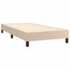 Boxspringbett Cappuccino-Braun 100x200 cm Kunstleder