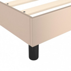 Boxspringbett Cappuccino-Braun 100x200 cm Kunstleder