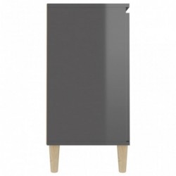 Sideboard Hochglanz-Grau 103,5x35x70 cm Spanplatte
