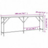 Konsolentisch Grau Sonoma 200x29x75 cm Holzwerkstoff