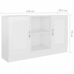 Sideboard Hochglanz-Weiß 120x30,5x70 cm Spanplatte