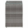 Beistelltisch mit Glasplatte Grau 35 x 35 x 52 cm Poly Rattan