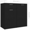 Sideboard Schwarz 80x36x75 cm Spanplatte