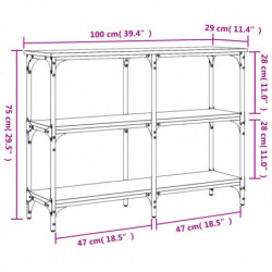 Konsolentisch Schwarz 100x29x75 cm Holzwerkstoff