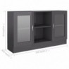 Vitrinenschrank Hochglanz-Grau 120x30,5x70 cm Spanplatte