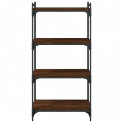 Bücherregal 4 Böden Braun Eiche-Optik 60x30x120cm Holzwerkstoff