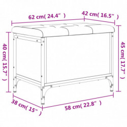 Sitzbank mit Stauraum Sonoma-Eiche 62x42x45 cm Holzwerkstoff