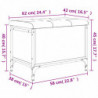 Sitzbank mit Stauraum Sonoma-Eiche 62x42x45 cm Holzwerkstoff