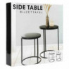 H&S Collection 2-tlg. Beistelltisch-Set mit Holzplatte Schwarz