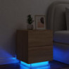 Nachttisch mit LED-Leuchten Sonoma Eiche Holzwerkstoff