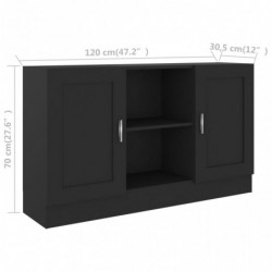 Sideboard Schwarz 120x30,5x70 cm Spanplatte