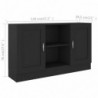 Sideboard Schwarz 120x30,5x70 cm Spanplatte