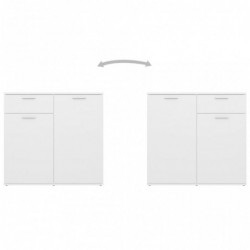 Sideboard Weiß 80x36x75 cm Spanplatte