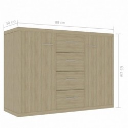 Sideboard Sonoma-Eiche 88 x 30 x 65 cm Spanplatte