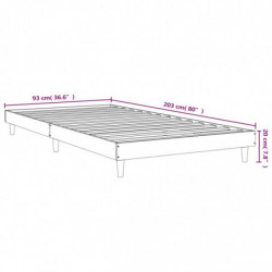 Bettgestell Sonoma-Eiche 90x200 cm Holzwerkstoff