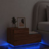Nachttisch mit LED-Leuchten Braun Eichen-Optik 70x36x40,5 cm