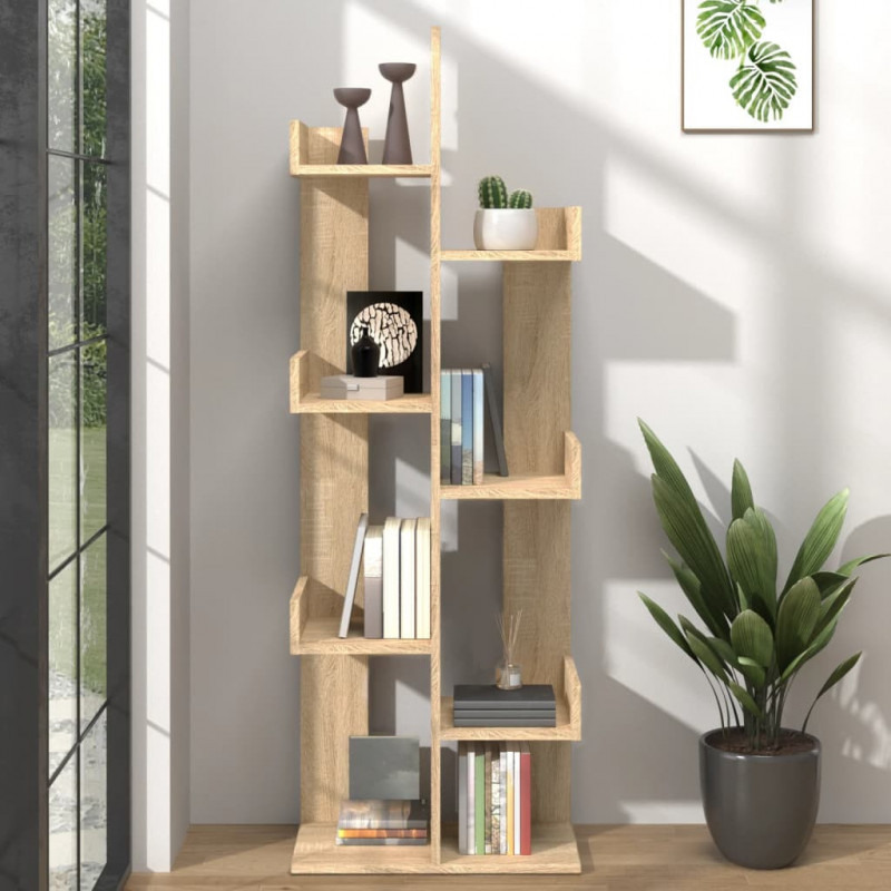 Bücherregal Sonoma-Eiche 48x25,5x140 cm Holzwerkstoff