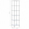 Regal mit 6 Ablagen Transparent 40x40x160 cm Hartglas