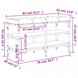 Schuhbank Sonoma-Eiche 82x32x47 cm Holzwerkstoff