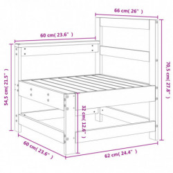 Garten-Ecksofa Imprägniertes Kiefernholz