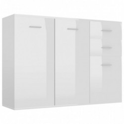 Sideboard Hochglanz-Weiß 105x30x75 cm Spanplatte