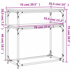 Konsolentisch Braun Eichen-Optik 75x35,5x75 cm Holzwerkstoff