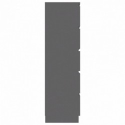 Sideboard mit Schubladen Grau 60x35x121 cm Spanplatte