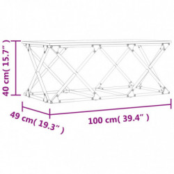 Couchtisch Grau Sonoma 100x49x40 cm Holzwerkstoff