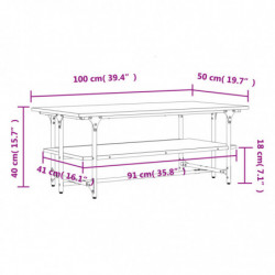 Couchtisch Grau Sonoma 100x50x40 cm Holzwerkstoff