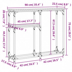 Konsolentisch Grau Sonoma 90x22,5x75 cm Holzwerkstoff