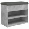 Schuhbank Betongrau 62x32x50 cm Holzwerkstoff