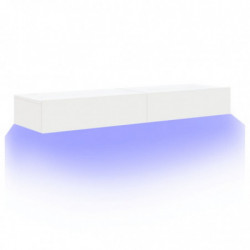 TV-Schränke mit LED-Leuchten 2 Stk. Weiß 60x35x15,5 cm