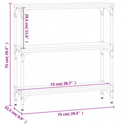 Konsolentisch Braun Eichen-Optik 75x22,5x75 cm Holzwerkstoff