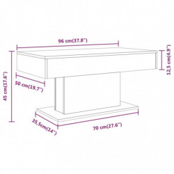 Couchtisch Räuchereiche 96x50x45 cm Holzwerkstoff