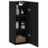 Wandschrank Schwarz 34,5x34x90 cm Holzwerkstoff