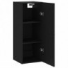 Wandschrank Schwarz 34,5x34x90 cm Holzwerkstoff