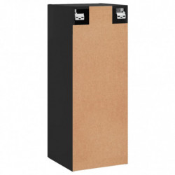 Wandschrank Schwarz 34,5x34x90 cm Holzwerkstoff