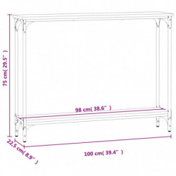 Konsolentisch Grau Sonoma 100x22,5x75 cm Holzwerkstoff