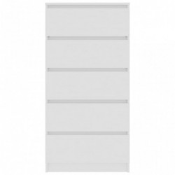 Sideboard mit Schubladen Weiß 60x35x121 cm Spanplatte