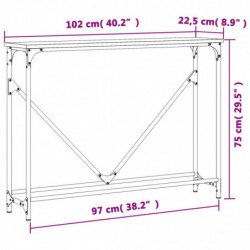 Konsolentisch Grau Sonoma 102x22,5x75 cm Holzwerkstoff