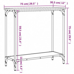 Konsolentisch Braun Eichen-Optik 75x30,5x75 cm Holzwerkstoff